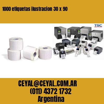 1000 etiquetas ilustracion 30 x 90