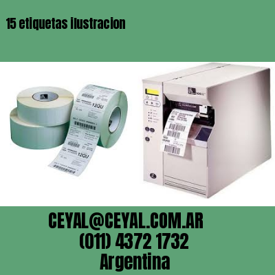 15 etiquetas ilustracion