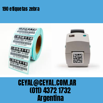 190 etiquetas zebra