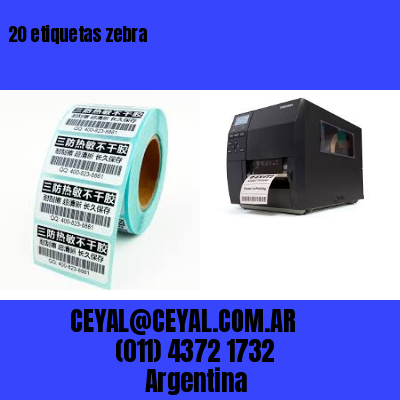 20 etiquetas zebra