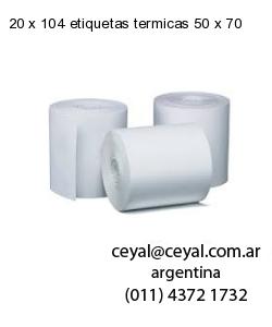 20 x 104 etiquetas termicas 50 x 70
