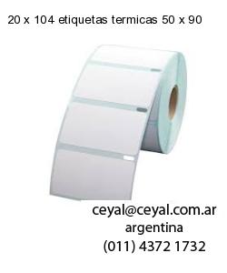 20 x 104 etiquetas termicas 50 x 90