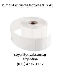 20 x 104 etiquetas termicas 90 x 40