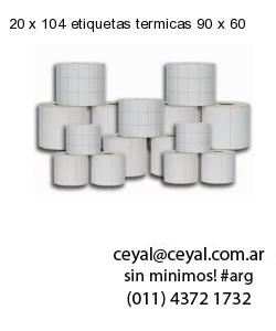 20 x 104 etiquetas termicas 90 x 60