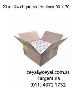 20 x 104 etiquetas termicas 90 x 70