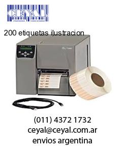 200 etiquetas ilustracion