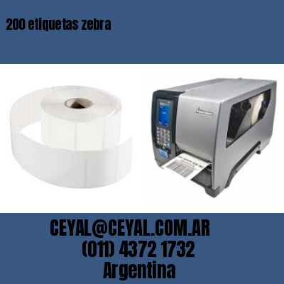 200 etiquetas zebra