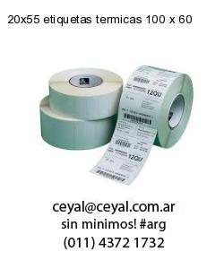 20×55 etiquetas termicas 100 x 60