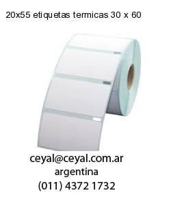 20×55 etiquetas termicas 30 x 60