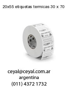20×55 etiquetas termicas 30 x 70