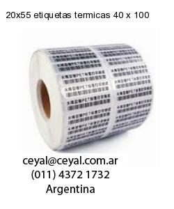 20×55 etiquetas termicas 40 x 100
