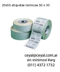 20×55 etiquetas termicas 50 x 30