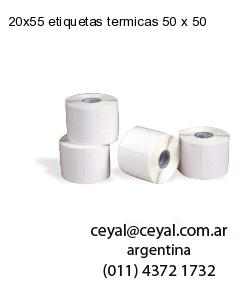 20×55 etiquetas termicas 50 x 50