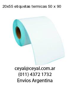 20×55 etiquetas termicas 50 x 90