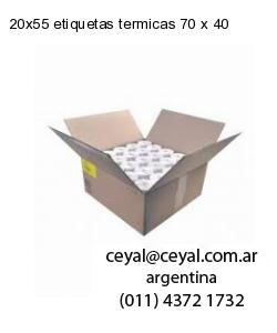 20×55 etiquetas termicas 70 x 40