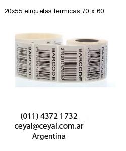 20×55 etiquetas termicas 70 x 60