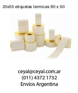 20×55 etiquetas termicas 80 x 60