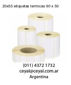 20×55 etiquetas termicas 90 x 50