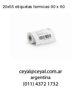 20×55 etiquetas termicas 90 x 60