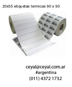 20×55 etiquetas termicas 90 x 90