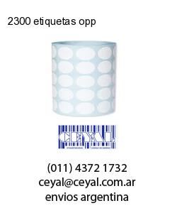 2300 etiquetas opp