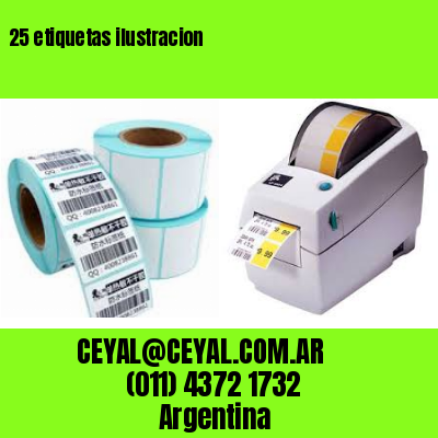 25 etiquetas ilustracion