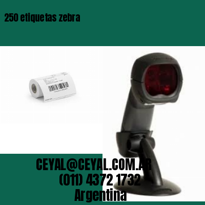 250 etiquetas zebra