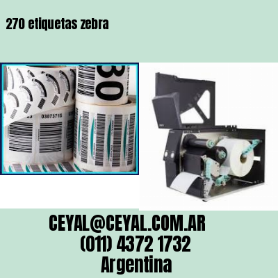 270 etiquetas zebra