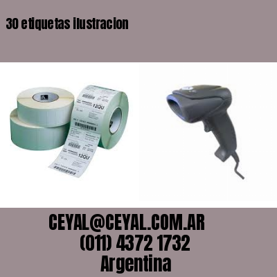 30 etiquetas ilustracion