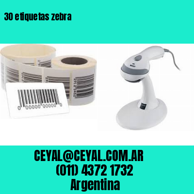 30 etiquetas zebra