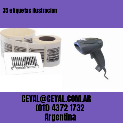 35 etiquetas ilustracion