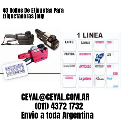 40 Rollos De Etiquetas Para Etiquetadoras jolly