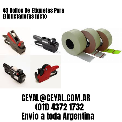 40 Rollos De Etiquetas Para Etiquetadoras meto