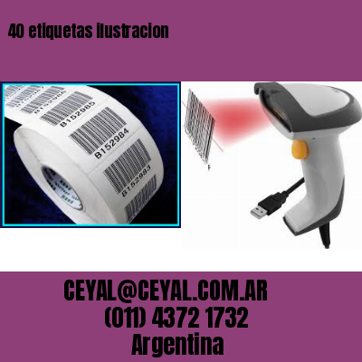 40 etiquetas ilustracion