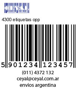 4300 etiquetas opp