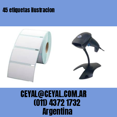 45 etiquetas ilustracion