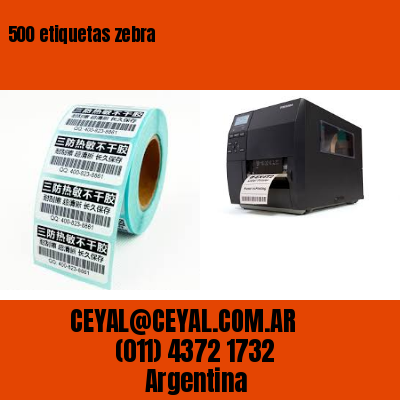 500 etiquetas zebra
