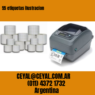 55 etiquetas ilustracion