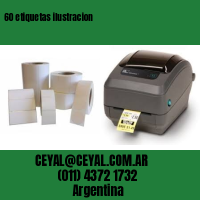 60 etiquetas ilustracion