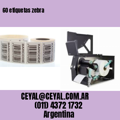 60 etiquetas zebra