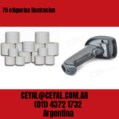 75 etiquetas ilustracion