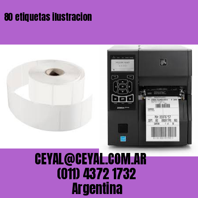 80 etiquetas ilustracion