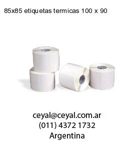 85×85 etiquetas termicas 100 x 90