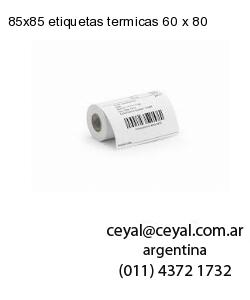 85×85 etiquetas termicas 60 x 80
