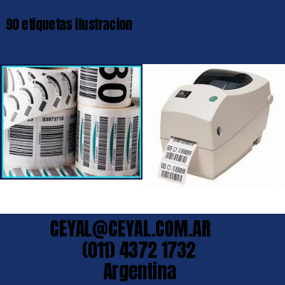 90 etiquetas ilustracion