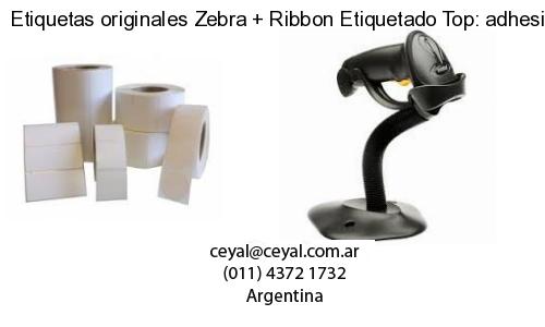 Etiquetas originales Zebra   Ribbon Etiquetado Top: adhesivo   ribbo