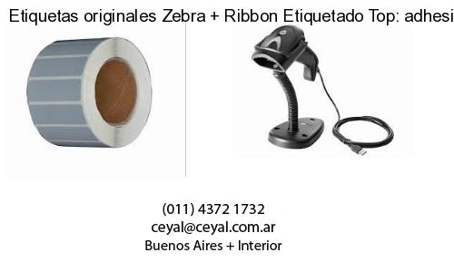Etiquetas originales Zebra   Ribbon Etiquetado Top: adhesivo   ribbo