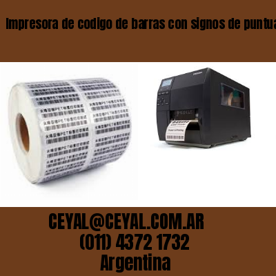 Impresora de codigo de barras con signos de puntua Buenos Aires Argentina