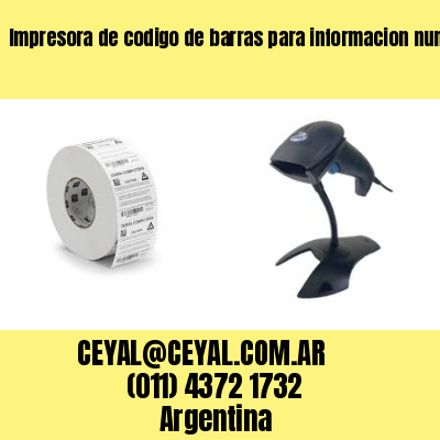 Impresora de codigo de barras para informacion num Buenos Aires Argentina