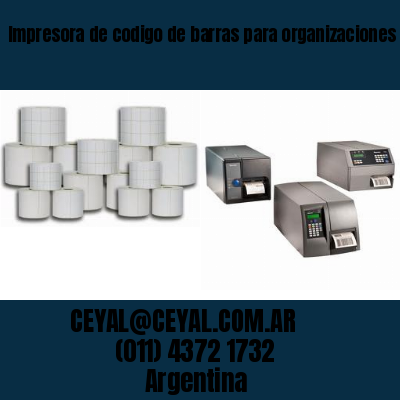 Impresora de codigo de barras para organizaciones Buenos Aires Argentina